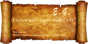 Esztergályos Győző névjegykártya